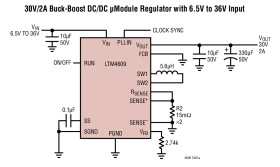 36V, 34V High Efficiency Buck-Boost DC/DC μModule (Power Module) Regulator