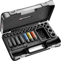Bit szcześciokątny Facom IMPACT-Steckschluessel 1/2Z, Set 27-tlg NS.550BPB 1 szt. 1/2" (12.5 mm), zewnętrzny sześciokąt