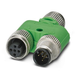 Adapter, 5-stykowe męskie M12 (1) - 5-stykowe żeńskie M12 (2)
