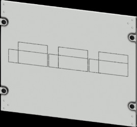 Aperture, rectangular, sheet steel, (W x H x D) 800 x 400 x 10 mm, light gray, 8PQ2040-8BA24