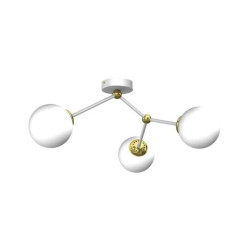 Lampa sufitowa JOY WHITE / GOLD 3xE14 MLP7464 Milagro