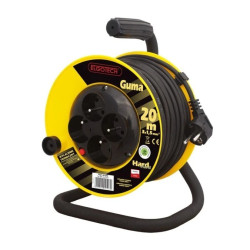 Przedłużacz bębnowy STRONG 20m H05RR-F 3G1,5 4xGS /mały beben/ PZB1-40-20G