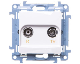 Simon 10 Gniazdo antenowe R-TV przelotowe białe IP20 CAP10.01/11