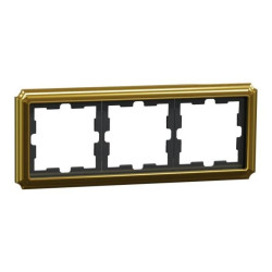 Ramka 3-krotna, Merten, D-Antique, mocca metalik
