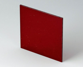 Front plate, acrylic glass, (W x H) 67.5 x 67.5 mm, red/transparent, B6123341