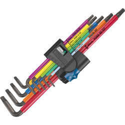 Wera 05024470001 967 TX SXL TORX&#xAE; HF Multicolour BL Long L-Key Set TX 8-40 9pc