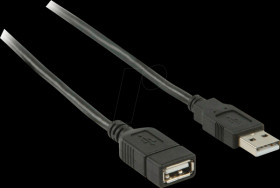 CCGB60010BK20 USB 2.0 Cable, A male > A female, 2 m, black