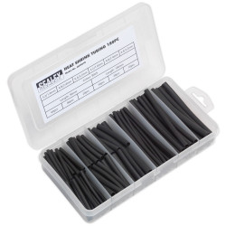 Sealey HST501B Heat Shrink Tubing Assortment 180pc 50 &amp; 100mm Black