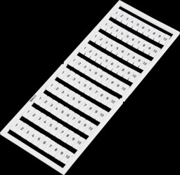209-502 WSB labelling card, printed, 1 - 10 (10x), white
