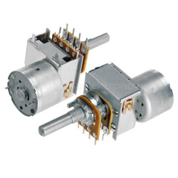 Potencjometr obrotowy 2x100k A logarytmiczny kontur z silnikiem