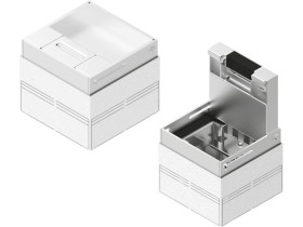 Puszka ocynkowana do koryt: POKZA205H110K z blokadą otwarcia pokrywy z aluminium 252030 BAKS