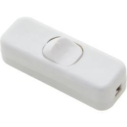 Włącznik przelotowy na kabel 230V 3A 2-poz 2-tor 2xNO na śrubki biały / 9791