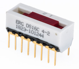 Przełącznik DIP 8-pozycyjny 8P THT 250 mA przy 30 V DC -55 → +85°C