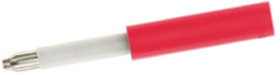 Adapter do złącz pomiarowych, rodzaj: Złącze męskie na żeńskie, wtyk: 2.3mm, gniazdo: 4mm, 25A, Czerwony, 30 V ac, 60 V