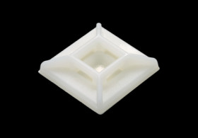 Mounting base, PA, natural, self-adhesive, (L x W x H) 19 x 19 x 4.5 mm, BYB-5-12H0172