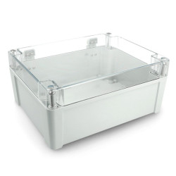 Obudowa plastikowa Kradex ZP240.190.105JpH ABS-PC IP68 - 240x190x105mm jasno-przeźroczysta