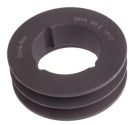 Krążek, śr. całkowita: 100.5mm, śr. otworu: 42mm, l. rowków: 2, Żeliwo, stal