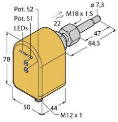 Turck 6870280 Czujnik zanurzeniowy FTCST-A4P-2AP8X-H1140, 19.2 - 28.8 V/DC, 1 szt.