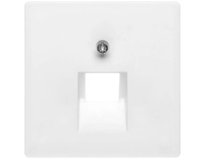 Berker Q.1 Plakietka do gniazda teleinformatycznego pojedynczego śnieżnobiała aksamit 14076089