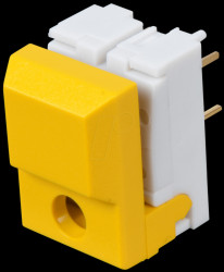 Push button, switching voltage: 24 V, for LED, yellow