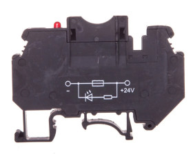 Złączka bezpiecznikowa 0,2-6mm2 czarna 30A ze wskaźnikiem LED UK 6-FSI/C-LED24 3001938 /50szt./