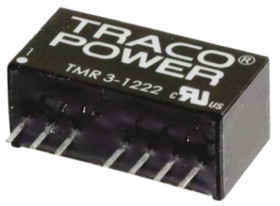 Przetwornica DC-DC, 3W, Uwe 9 → 18 V DC, Uwy ±5V dc, Iwy ±300mA, TRACOPOWER