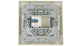 Gniazdo Komputerowe Asfora Pojedyncze Rj45 Kat.5E Kremowe Z Ramką Eph4300123