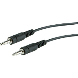 Roline 11.09.4502 Audio Cable Black Shielded 3.5mm Jack 2m