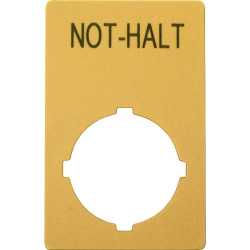 Eaton 121089 M22-XZK1-D99 Label 33x50mm Emergency Stop Yellow