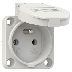 Gniazdo tablicowe szare z puszką szarą 230V z bolcem IP54 104-0gp PCE