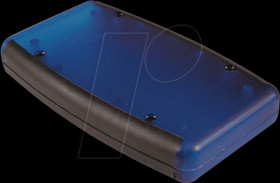 1553BTBUBKBAT Plastic housing, 1553 B, 117 x 79 x 24 mm, blue-black / transpar