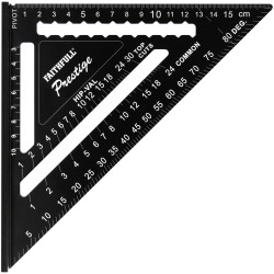 Faithfull FAICSQ7MCNC Prestige Quick Roofing Square Black Aluminium 180mm Metric
