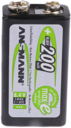 Akumulatorek 9 V, 200mAh, Ansmann, Ansmann MaxE