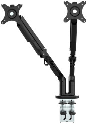 Ramię do dwóch monitorów Klamra z przelotką do mocowania na biurku VESA 75 x 75mm obciążenie 9kg rozmiar 32cal RS PRO