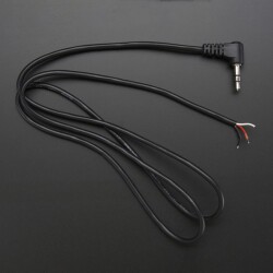 Right-Angle 3.5mm Stereo Plug to Pigtail Cable