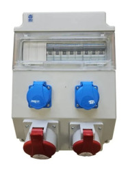 Rozdzielnica elektryczna CEE 32A 16A 2x 230V z bezpiecznikami HAGER 96H-1