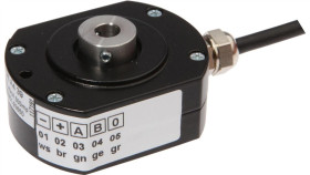 Enkoder Obrotowy, O51mm 26Long, Wał Drążony 6Mm, 500 Impulsów, 5-30Vdc, Kabel...