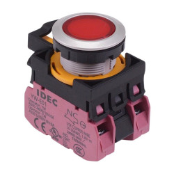CW4L-A1E02Q3R Red 12V illuminated Maintained Push Button Switch 2NC IP65 IDEC