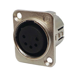Złącze XLR 5 -pinowe Montaż na panelu Żeński