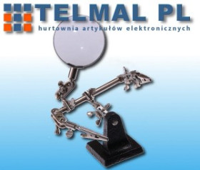 Zestaw trzecia ręka lupa + uchwyt pomoc do lutowania