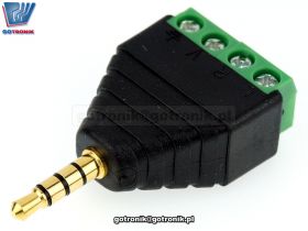 Wtyk minijack 3,5mm 4 pin z szybkozĹÄczem