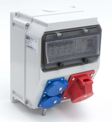 Rozdzielnica budowlana RB 9M gniazda 1x16A/5 2x250V IP54 LUBLIN 9035111W PCE