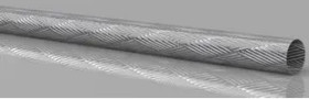 Metal braided sleeve, inner Ø 3 mm, range 0.7-3 mm, silver, 201620100
