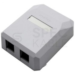 Puszka n/t dla modułu Keystone 2-portowa Snap-On biała Molex