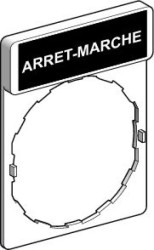 Ramka do mocowania etykiet 30x40mm, z etykietą 8x27mm ARRET-MARCHE ZBY2166
