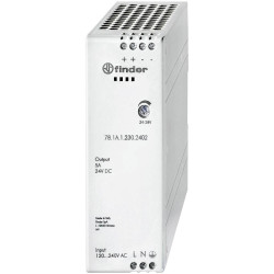 Finder 78.1A.1.230.2402 DIN Rail PSU 24V DC 5A 120W 92% efficiency