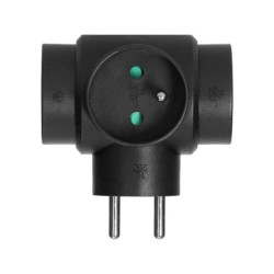 Rozgałęźnik 3gn zu czarny AE-13184/B (R-31) ORNO