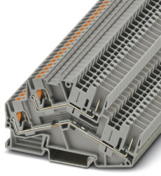 Double level terminal, push-in connection, 0.14-4.0 mm², 4 pole, 22 A, 6 kV, gray, 3211260