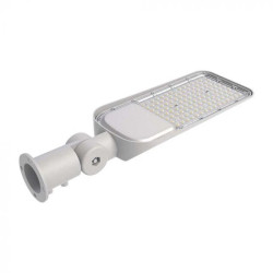 Oprawa, lampa uliczna LED SMD 50W 5740lm 6500K IP68 szara z regulowanym uchwytem barwa CW biała zimna V-TAC SAMSUNG VT-59ST-N