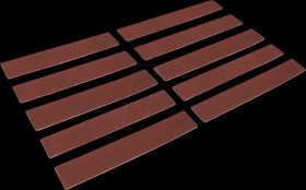 LEDER-150X25X3 Universal soft jaws, self-adhesive, leather, 150 mm, 10 pcs.